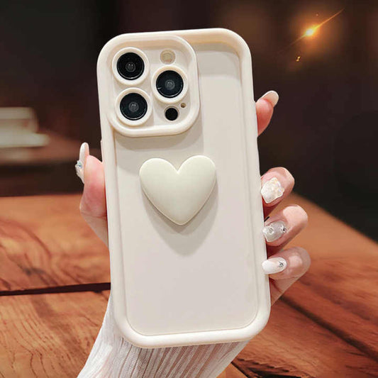 Luxury Soft Silicone Tpu Shockproof Bumper Love Heart Phone Case for Iphone